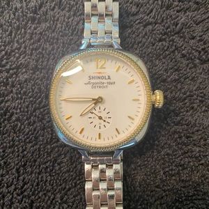 Shinola ladies watch with larger face.